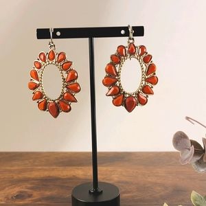 Orange Chandelier Earrings